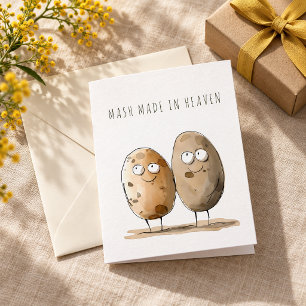 Lustiger Hochzeitspuns Humor Mash Made in Heaven Karte
