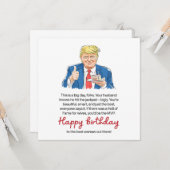 Lustiger Hochzeitstag der Ehefrau Karte (Vorderseite/Rückseite Beispiel)