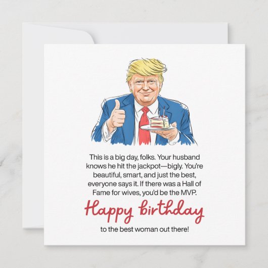 Lustiger Hochzeitstag der Ehefrau Karte (Vorderseite)