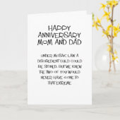 lustiger Hochzeitstag für Mama und Papa Karte (Gelbe Blume)