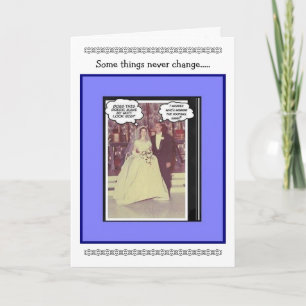 Lustiger Hochzeitstag - Vintage Karte