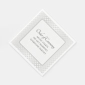 Lustiger Hochzeitstext mit schimmernden Herzen Serviette (Ecke)