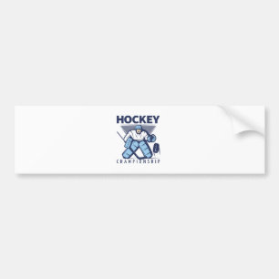 Lustiger Hockey Autoaufkleber