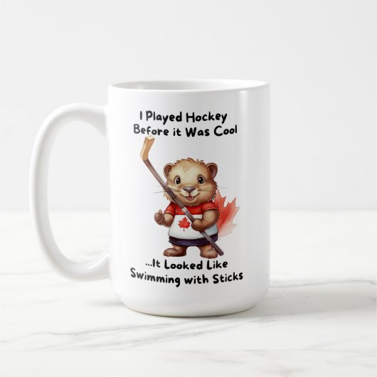 Lustiger Hockey-Biber-Becher Kaffeetasse (Links)