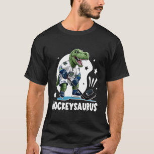 Lustiger Hockey-Dinosaurier Hockey Kinder Hockey-J T-Shirt