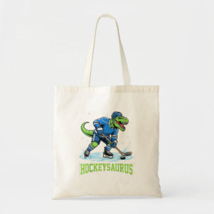 Lustiger Hockey-Dinosaurier Hockeyspieler Kinder Tragetasche