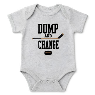 Lustiger Hockey-Dump und Wechsel Baby Strampler