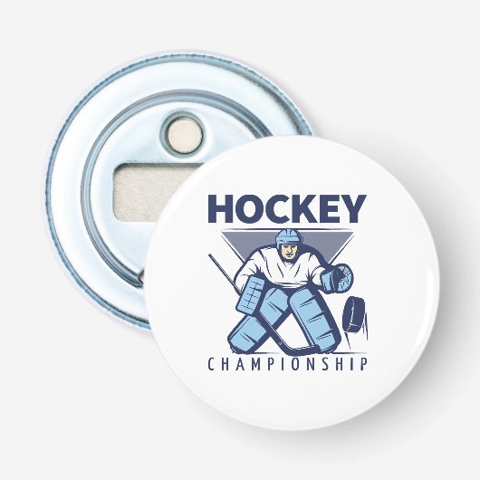 Lustiger Hockey Flaschenöffner (Vorderseite)