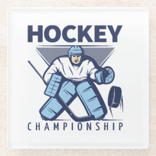 Lustiger Hockey Glasuntersetzer