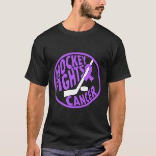 Lustiger Hockey-Kampf gegen Krebs Lila Band Gesche T-Shirt