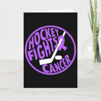 Lustiger Hockey kämpft gegen Krebs Lila Band Gesch