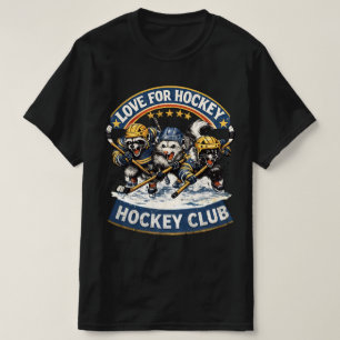 Lustiger Hockey-Tiere-Club - Klassische Hockey-Lie T-Shirt