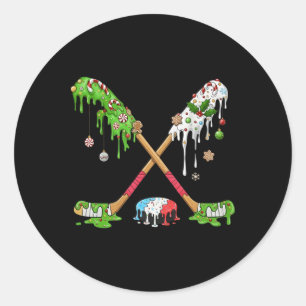 Lustiger Hockey-Urlaubskandis-Stollen-Geschenk I Runder Aufkleber