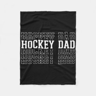 Lustiger Hockey-Vater mehrschichtiger Text Vater T Fleecedecke