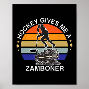 Lustiger Hockey Zamboner Liebhaber Jungen Mädchen  Poster