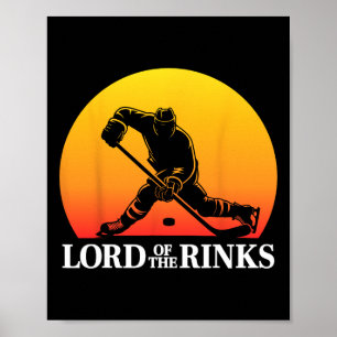 Lustiger Hockeyspieler-Eisbahnpun  Poster