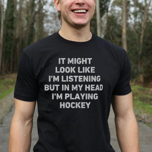 Lustiger Hockeyspieler T-Shirt