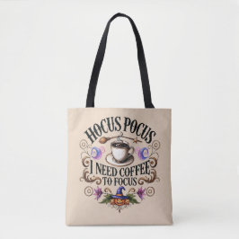 Lustiger Hokuspokus Ich brauche Kaffee Hexe Tasche