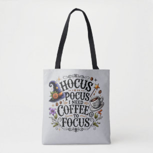 Lustiger Hokuspokus Ich brauche Kaffee Hexe Tasche