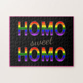 Lustiger homosexueller Homo-süße Puzzle (Horizontal)