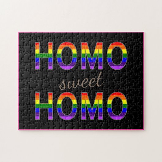 Lustiger homosexueller Homo-süße Puzzle (Horizontal)