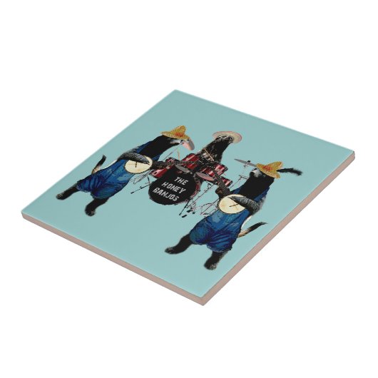 Lustiger Honig-Dachs Fliese (Seite)