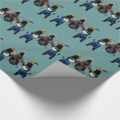 Lustiger Honig-Dachs Geschenkpapier (Ecke)