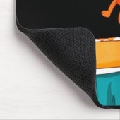 Lustiger Hot Dog springt in Brötchen Wurst BBQ hoc Mousepad (Ecke)
