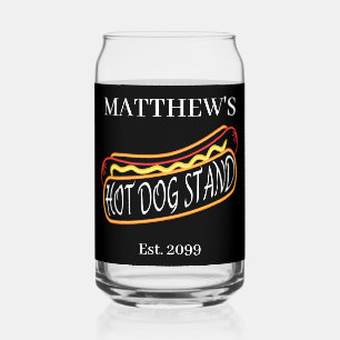 Lustiger Hot-Dog-Stand-Trinkglas Soda-Becher Gläse Dosenglas