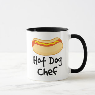 Lustiger Hotdog-Koch, der Geschenk kocht Tasse