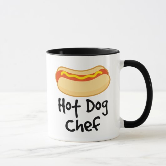 Lustiger Hotdog-Koch, der Geschenk kocht Tasse (Rechts)