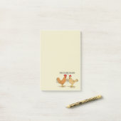 Lustiger Huhn-Osterei-Jagd-Cartoon Post-it Klebezettel (Auf Schreibtisch)