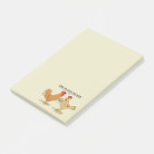 Lustiger Huhn-Osterei-Jagd-Cartoon Post-it Klebezettel (angewinkelt)