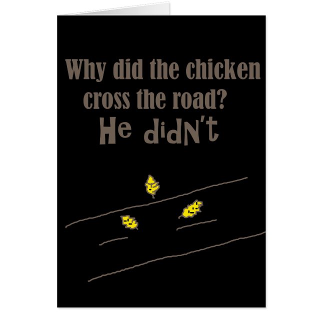 Lustiger Huhn-Überfahrt-Straßen-Cartoon (Vorne)