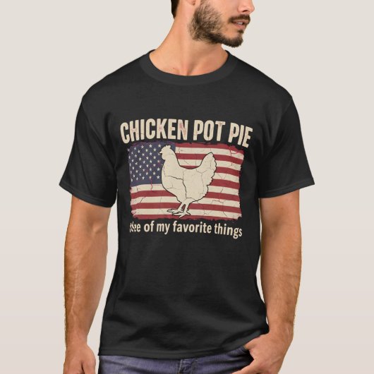 Lustiger Hühnchen-Pot-Pie-Bauernhof-Hühnerliebhabe T-Shirt (Vorderseite)