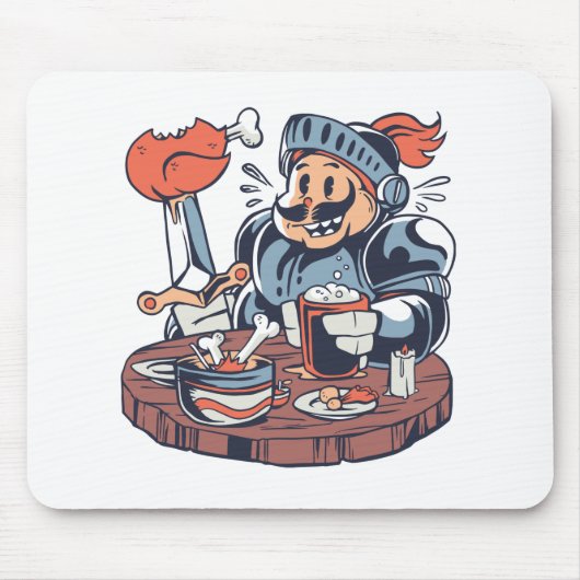 Lustiger Hühner-Essens-Wortwitz Mousepad (Vorne)
