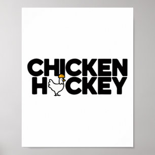 Lustiger Hühner-Jockey-Stacked-Repeat-Fun-Gag-Meme Poster