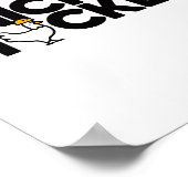Lustiger Hühner-Jockey-Stacked-Repeat-Fun-Gag-Meme Poster (Ecke)