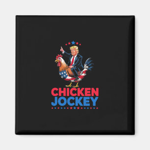 Lustiger Hühner-Jockey-Trump-Meme  Magnet