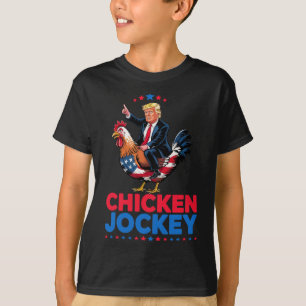 Lustiger Hühner-Jockey-Trump-Meme T-Shirt
