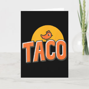 Lustiger Hühner-Meme Trendiger Taco Trump immer Hu Karte
