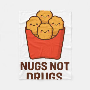 Lustiger Hühner-Nugget-Humor, Nugs Not Drugs _1 Fleecedecke