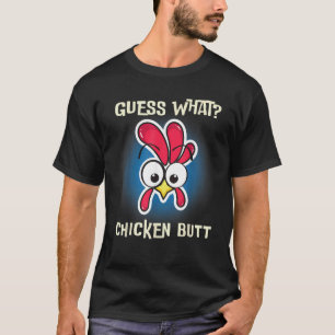 Lustiger Hühner-Spruch Errate Was ist Farm-Hahn T-Shirt