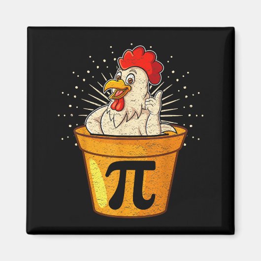 Lustiger Hühner-Topf-Mathe-Witz für Lehrer Schüler Magnet (Vorne)