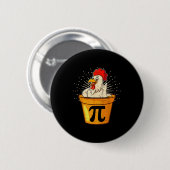Lustiger Hühner-Topf-Mathe-Witz für Lehrer Student Button (Vorne & Hinten)