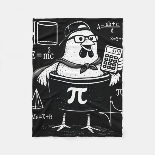 Lustiger Hühner-Topf-Rechner Mathematik-Lehrer  Fleecedecke (Vorderseite)
