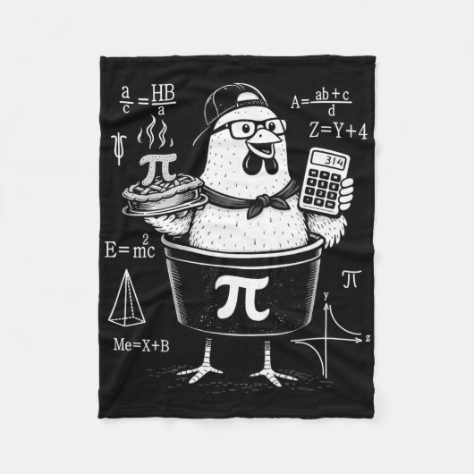 Lustiger Hühner-Topf-Rechner Mathematiklehrer Fleecedecke (Vorderseite)