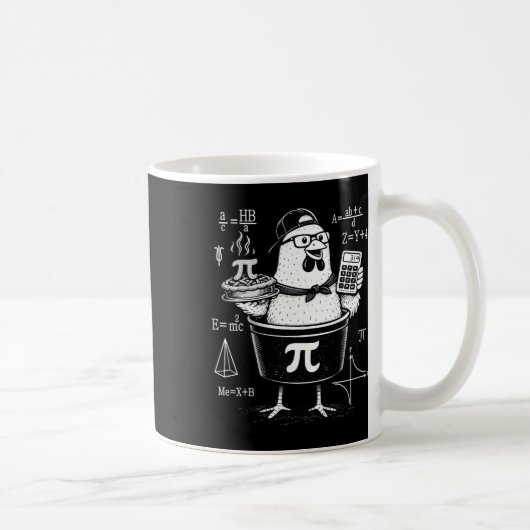 Lustiger Hühner-Topf-Rechner Mathematiklehrer Kaffeetasse (Rechts)