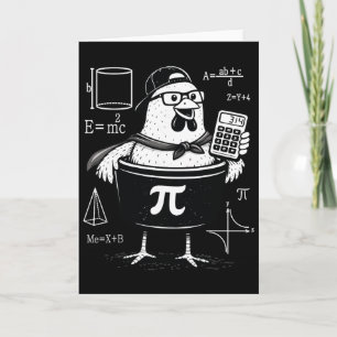 Lustiger Hühner-Topf-Rechner Mathematiklehrer  Karte