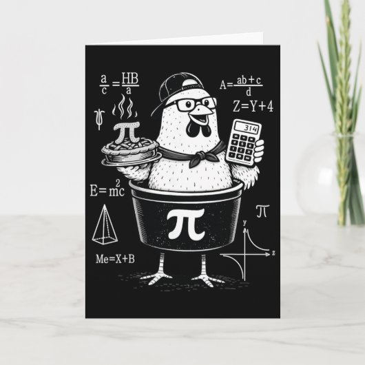 Lustiger Hühner-Topf-Rechner Mathematiklehrer Karte (Vorderseite)